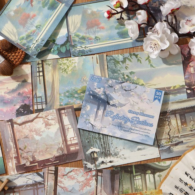 JIANQI Vintage Scrapbook Set mit 50 Blatt Dekorationspapier für DIY Junk Journal und Collage in Multicolour - Bild 1