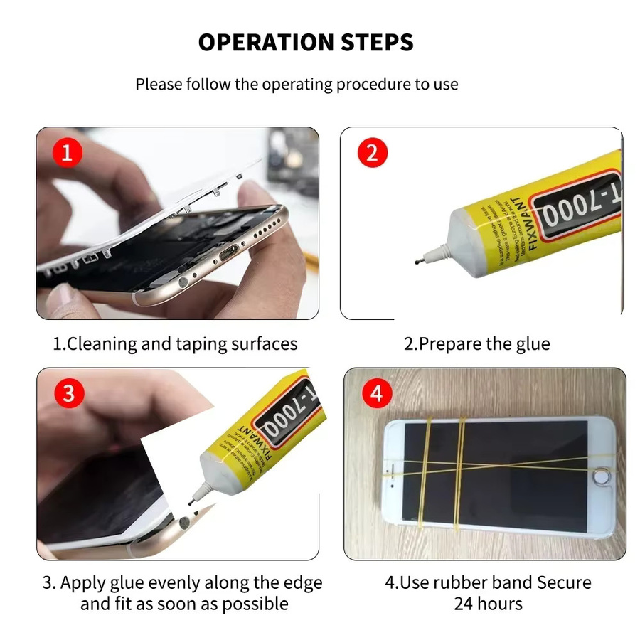 FIXWANT T7000 Universal Kleber Schwarz für Handy Touchscreen und Computer Reparatur Rahmen - Bild 2