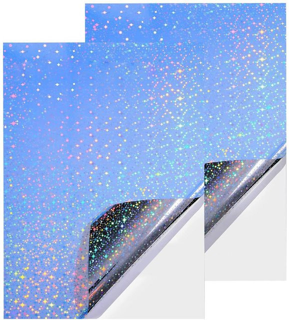Painter Holographisches Aufkleberpapier für Tintenstrahldrucker und Kopierer, 20 Blatt, Blau, Wasserdicht und Schnelltrocknend - Bild 1