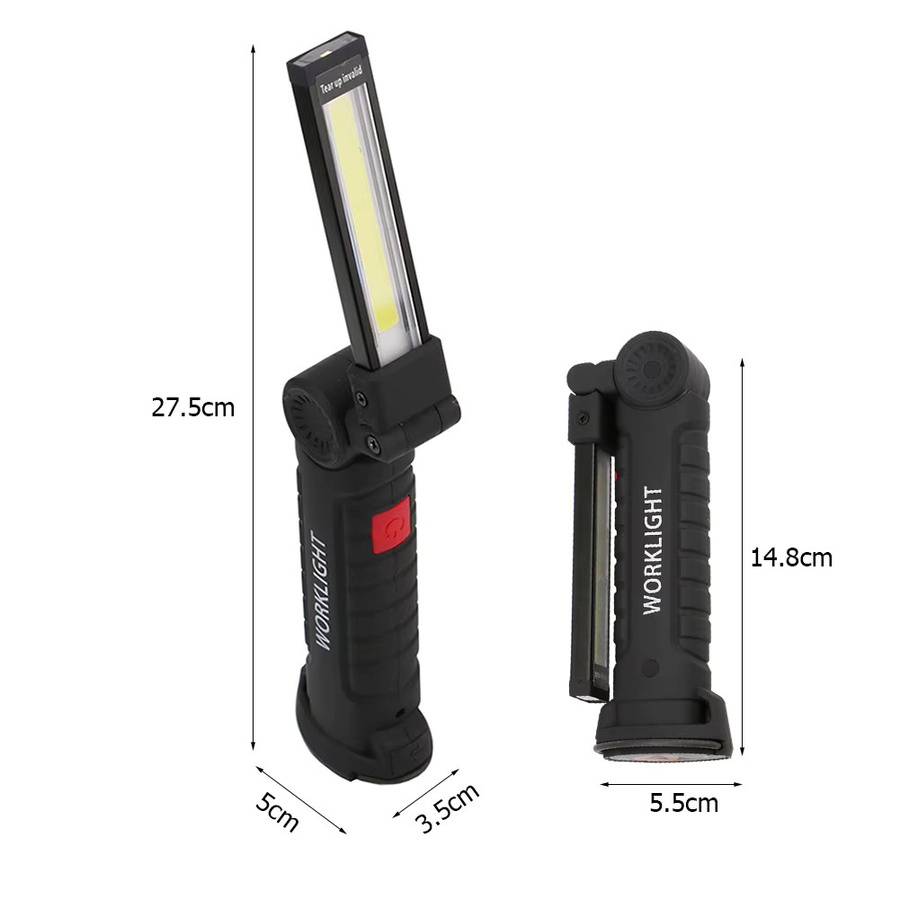 ANENG USB aufladbare COB LED Taschenlampe mit klappbarem Design in Schwarz - Bild 6