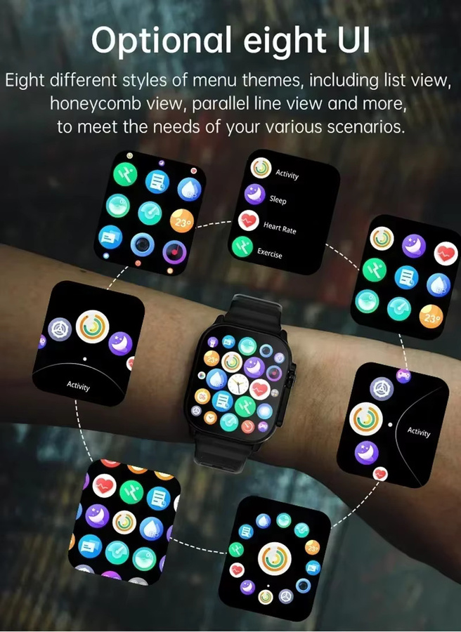 OLPAY Smartwatch, Schwarz, Silikon, Unisex, Wasserdicht - Bild 2
