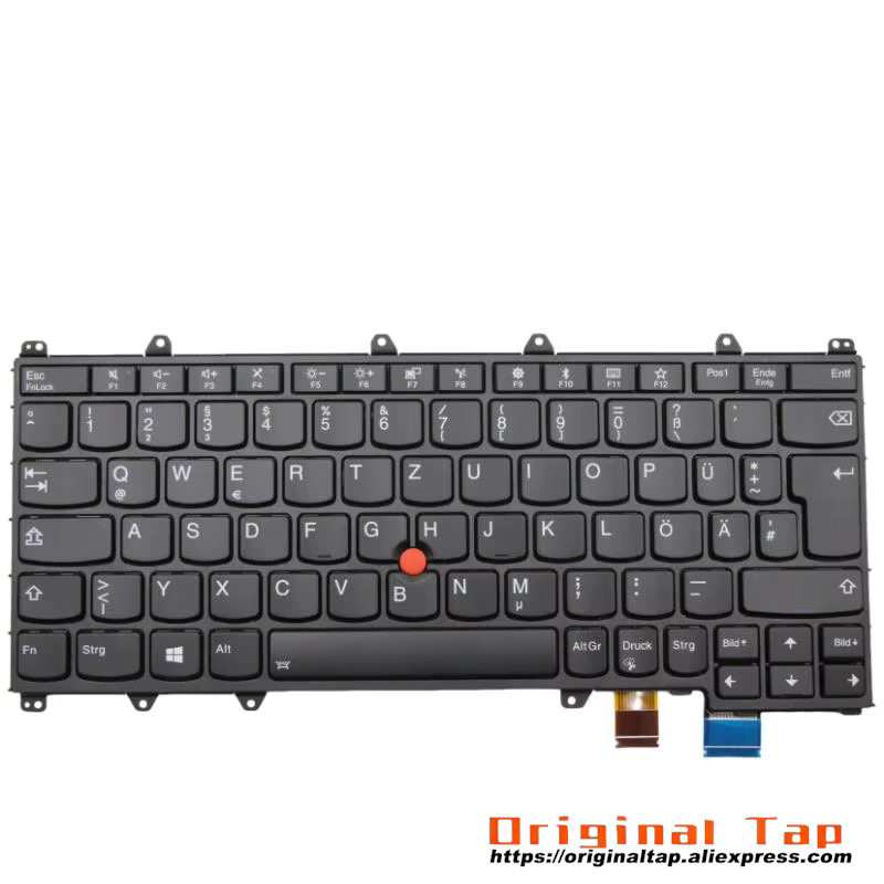 Lenovo Deutsche Tastatur mit Hintergrundbeleuchtung für ThinkPad X380 Yoga 370 in Schwarz - Bild 2