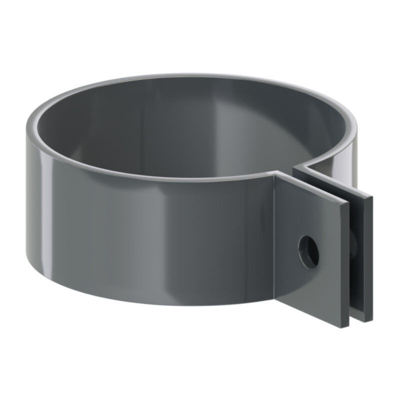 Blachotrapez GmbH PVC Dachrinnen Rohrschelle Ø 90 mm in Anthrazit, Braun, Grau oder Schwarz - Bild 1