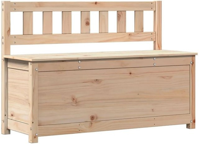 vidaXL Sitzbank aus Kiefernholz in Braun, rustikales Design, B/T/H: 110 x 41 x 76,5 cm - Bild 1