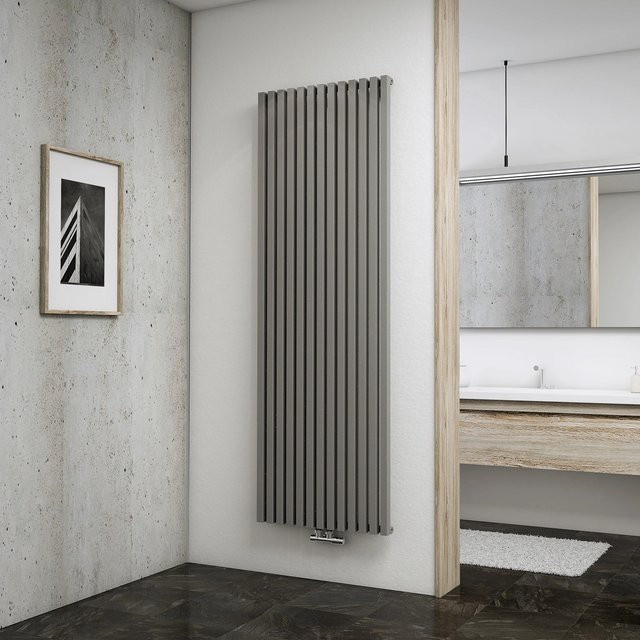 Schulte Design-Heizkörper Lyon in Reflex-Grau mit 1422 W Leistung, B: 180 cm, H: 60,6 cm - Bild 1