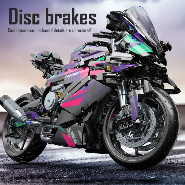TOYLINX Motorrad Bausteine, Superbike, 2096 Teile - Bild 1