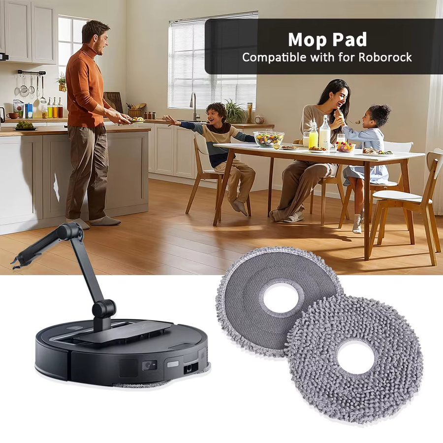 Roborock Mopp-Pad in Grau für G20S Ultra, Saros 10R, G30 Space, Saros Z70, Saros 10, P20 PRO und Qrevo Curv zur Tiefenreinigung - Bild 4