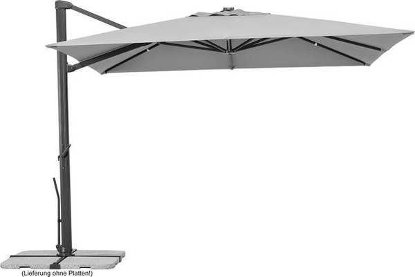 Schneider Rhodos Smart Ampelschirm Silbergrau B/B: 300 x 300 cm