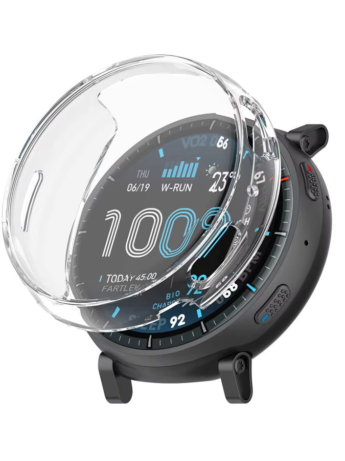 Huami TPU-Schutzhülle für Amazfit Active Max, transparent, gehärtete Glasabdeckung - Bild 7