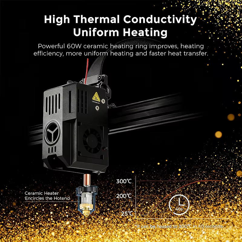 Creality Ender 3 V3 KE Hotend Kit mit Keramik-Heizblock für schnelles Aufheizen und hohe Wärmeleitfähigkeit - Bild 4