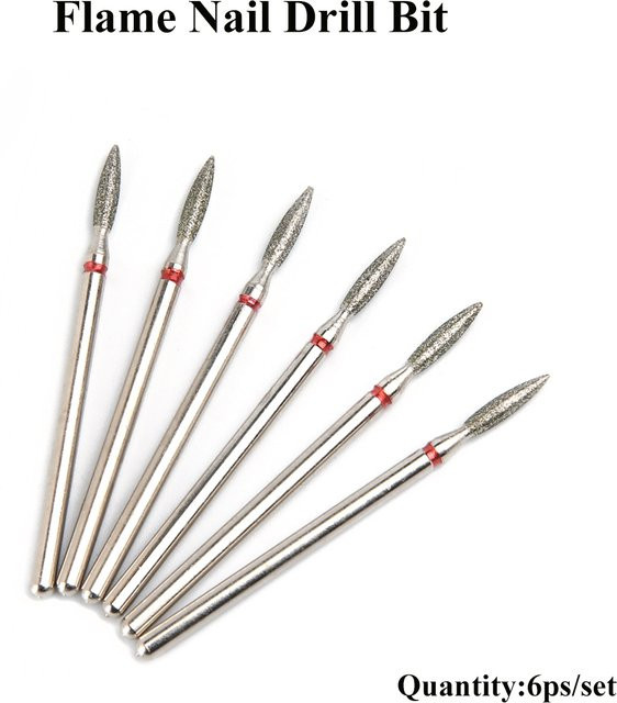 Nagel Bohrer Bits Diamant Schneider, 6er Set, Maniküre & Pediküre - Bild 1