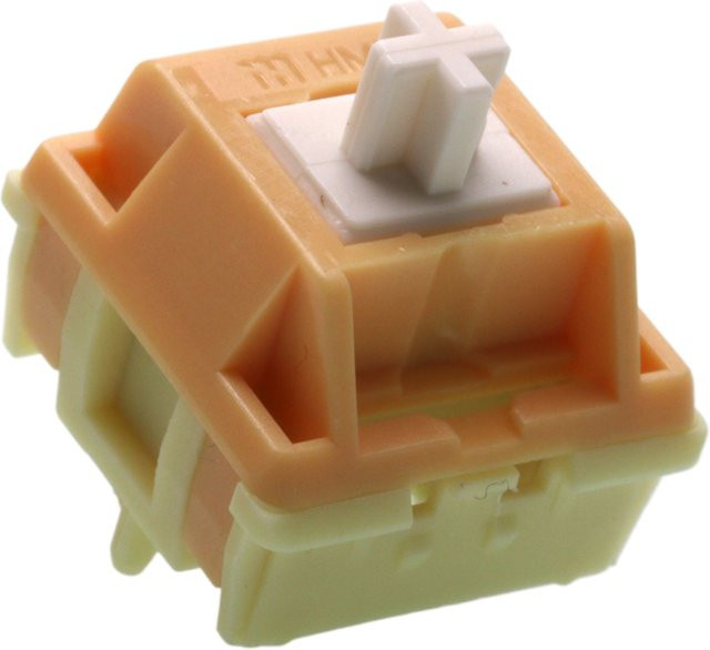 HMX Egg Yolk Pastry Linear Switches, vorgeschmiert, 5-polig, HotSwap, M2 Stem für mechanische MX-Tastaturen - Bild 1