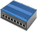 DIGITUS Professional Industrial Unmanaged Switch DN-650106 mit 8 Ports 10/100 Mbit/s zur Montage an der DIN-Schiene in Blau - Bild 2