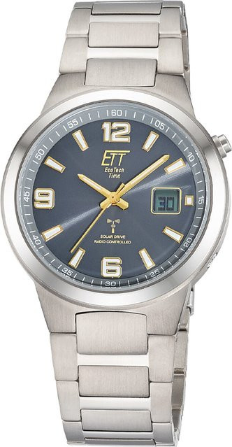 ETT Eco Tech Time Herrenuhr, Solar, Titan, 41 mm, Grau, 5 ATM - Bild 1