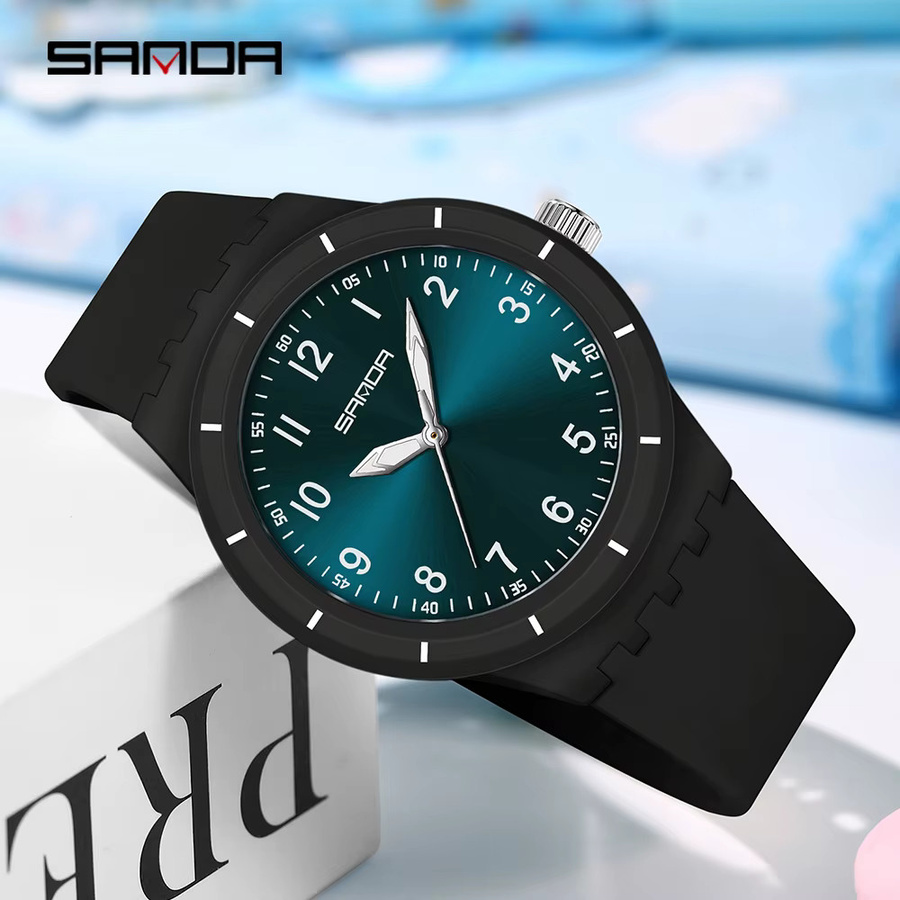 SANDA Armbanduhr, Quarz, Silikon, Weiß, Damen - Bild 2