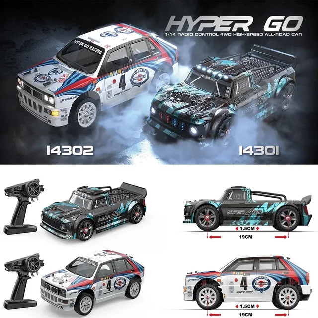 Hyper Go Drift Rc Autorennen, 1:14, 4WD Offroad, Fernbedienungsfahrzeug - Bild 1