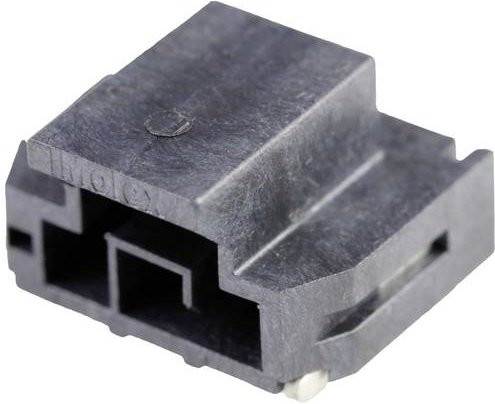 Molex Stiftgehäuse-Platine in Schwarz mit 3 Polstellen und einem Rastermaß von 2,50 mm (1054301103) - Bild 1