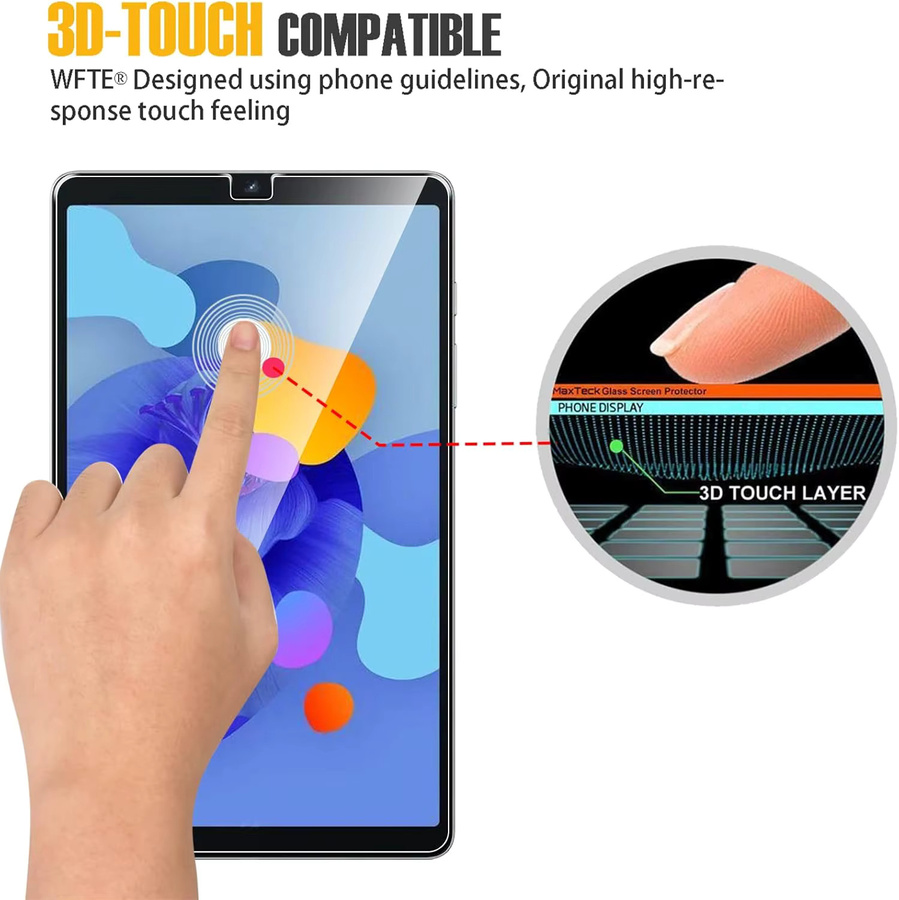 Blackview Displayschutzfolie aus gehärtetem Glas für Tab 60 / 60 Kids 8,68 Zoll, transparent, kratzfest und anti-fingerabdruck - Bild 3