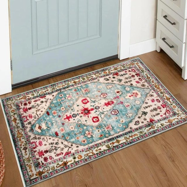 Rutschfester Teppich aus böhmischem Kristallvelours von Wucifang Jewelry, modern und waschbar, Mehrfarbig, B x T: 50 x 30 cm - Bild 1
