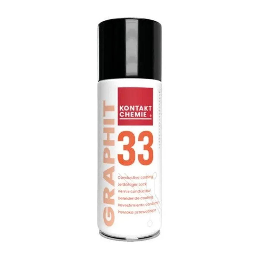 Kontakt Chemie Graphit 33 Graphitlack Spraydose, leitfähig, Grau/Schwarz, 200ml - Bild 2