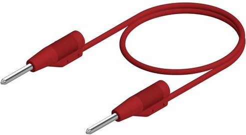 Hirschmann Test & Measurement MVL 2/25 rt Messleitung mit 2mm Steckern in Rot, Länge: 25 cm - Bild 1