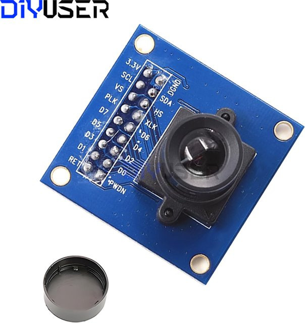 DIYUSER OV7670 Kameramodul in Blau mit 640x480 VGA 30fps, AL422B FIFO, Auto-Exponiersteuerung und I2C-Schnittstelle für STM32 und ESP32 - Bild 1