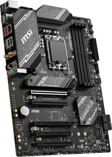 MSI B760 GAMING PLUS WIFI Mainboard LGA 1700 DDR5 ATX Schwarz mit Wi-Fi und Ethernet/LAN - Bild 2