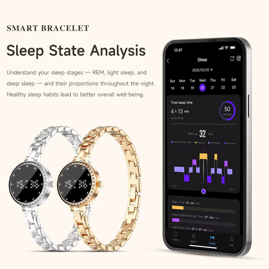 ChiBear Smartwatch, Gold, Edelstahl, Damen - Bild 2