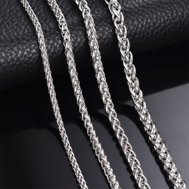 Amerixun Kielgliederkette Edelstahl, Silber, Unisex, 16-40 Zoll - Bild 1