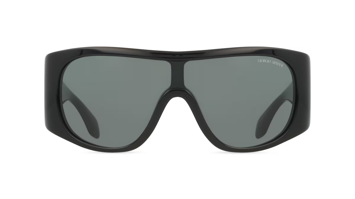 Giorgio Armani AR8222U Sonnenbrille, Vollrand, Oval, Acetat, Herren, schwarz, grau - Bild 1