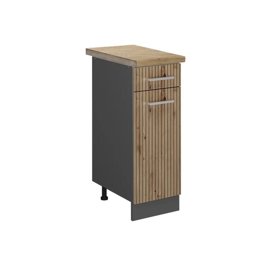 Vicco Küchenunterschrank R-Line Artisan-Eiche in Eiche und Anthrazit, B: 30 cm, H: 81,6 cm, T: 60 cm - Bild 2