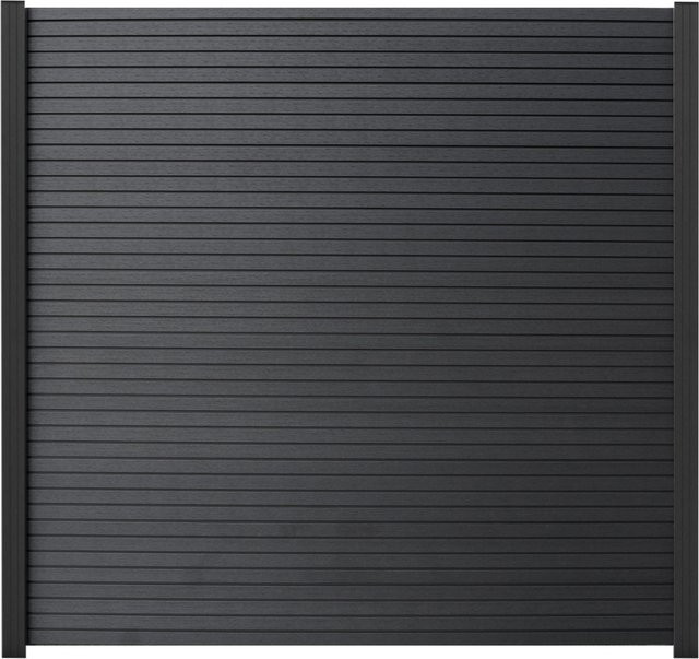 GartenLand WPC Zaun Set Shadowline Sichtschutz Steckzaun Deep Black B/H: 180 x 180 cm - Bild 1