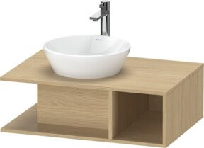 Duravit Waschtischunterschrank D-Neo wandhängend in Beige Matt, B: 80 cm, T: 55 cm, H: 26 cm - Bild 1