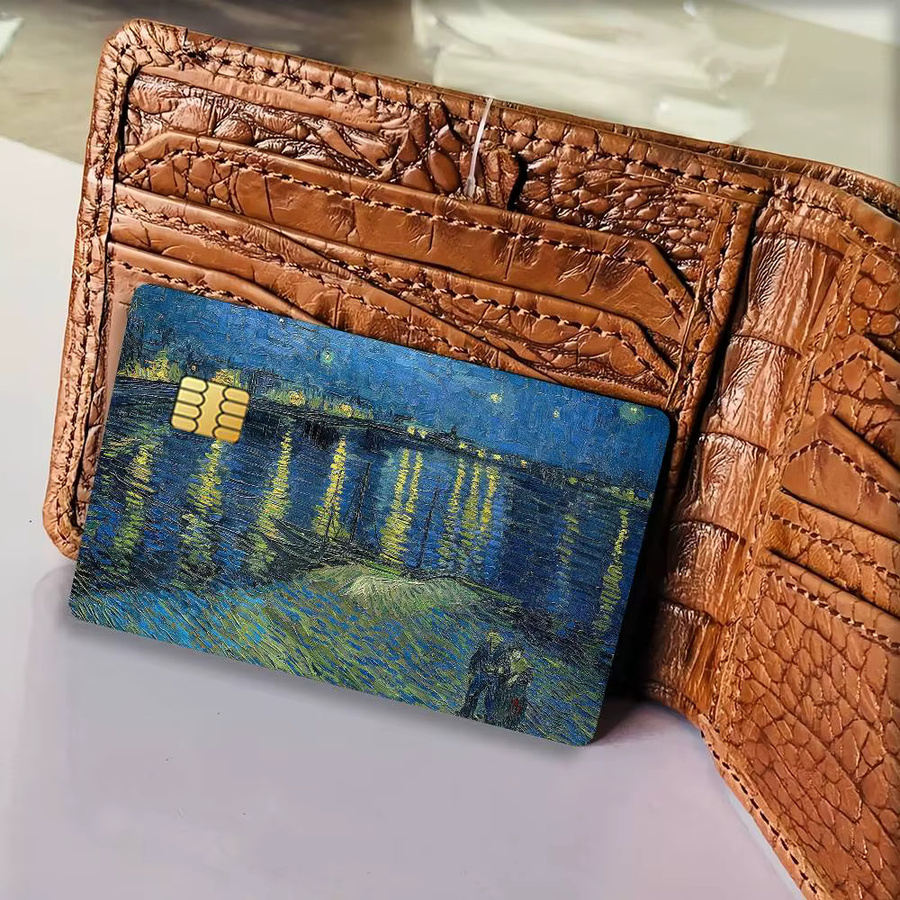 Art Van Dekorative Karten-Aufkleber mit Van Gogh Gemädern, 4 Stück, Mehrfarbig, Rechteckig - Bild 3