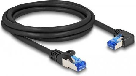 Delock RJ45 Patchkabel CAT 6a S/FTP Ethernet LAN Schwarz, Länge: 2,0 m - Bild 1