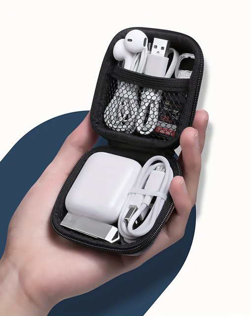 Tragbare digitale Schutzhülle für Powerbank und Maus in Schwarz - Bild 1