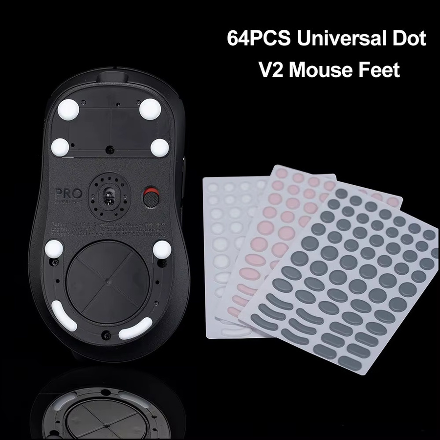 TBTL V2 Universal Dots Arc Edge Mausfüße für G Pro X Superlight Starlight 12 Ul2 Glatte Ersatz-Mausgleiter in Weiß und Pink - Bild 2