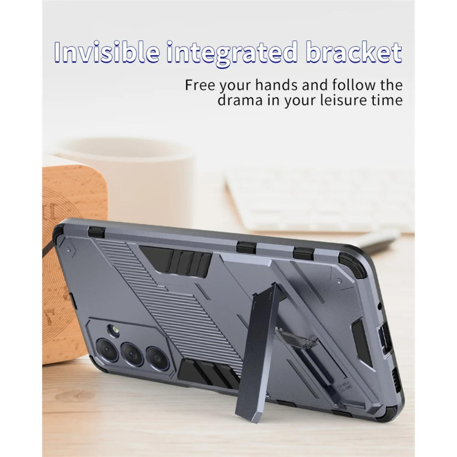 Samsung Galaxy Schutzhülle mit magnetischem Halter und Standfunktion in Weiß für Galaxy M54 M14 F14 5G A14 A24 A34 A54 A04 E A04S - Bild 2