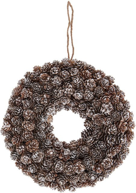 Rico Design Kranz mit kleinen Zapfen in Braun, Durchmesser: 30 cm - Bild 1
