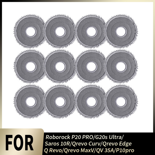 Roborock Mopptuch-Pad in Grau für P20 PRO, G20s Ultra, Saros 10R, Qrevo Curv, Qrevo Edge, Q Revo, Qrevo MaxV, QV 35A und P10pro Roboterstaubsauger - Bild 1
