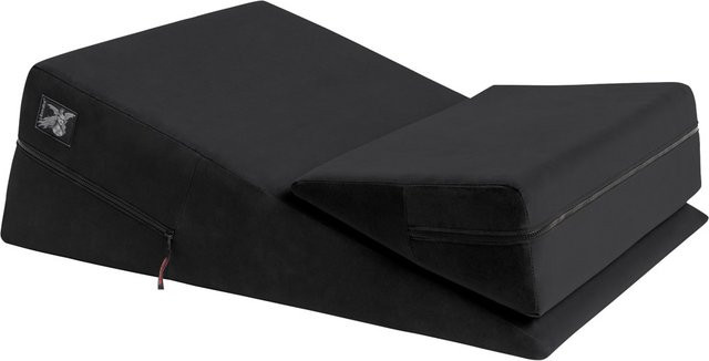 Liberator Wedge/Ramp Combo 2-teiliges Liebeskissen-Set, Schwarz, mit abnehmbarem Bezug aus Mikrofaser und Polyester, fester Härtegrad - Bild 1