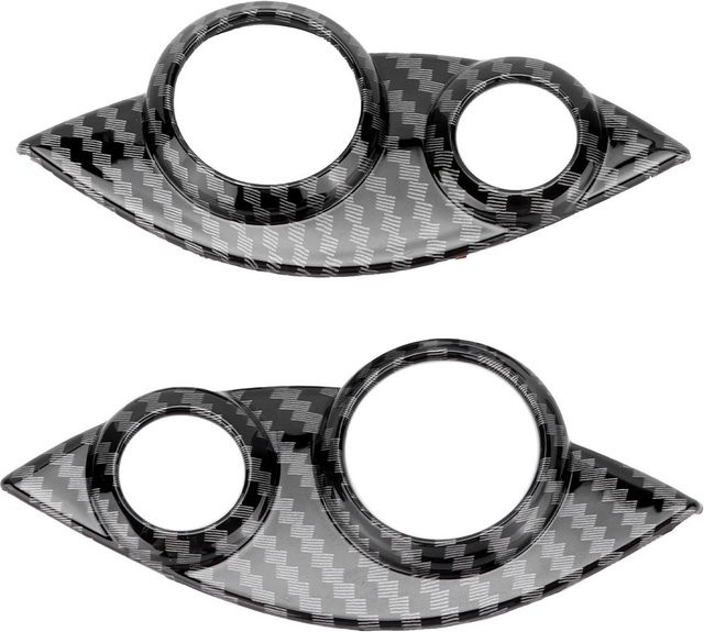 Igeteck Lenkradtasten Abdeckungen im Carbonfaser-Stil als Zierleisten Ersatz für Smart Fortwo und Fortwo 453 in Grau - Bild 1