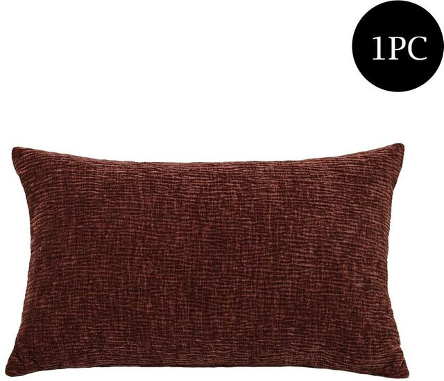 Weicher Chenille Kissenbezug von JMG Clothing in Braun, Rechteckig, B/H: 30 x 50 cm - Bild 1