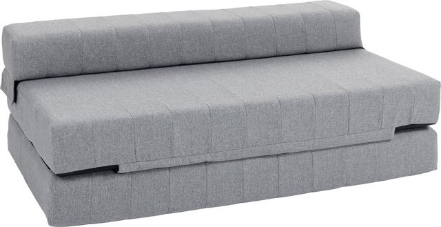 HOMCOM 2-in-1 Bodensofa als klappbares Schlafsofa in Grau mit Leinenoptik für 2 Personen - Bild 1