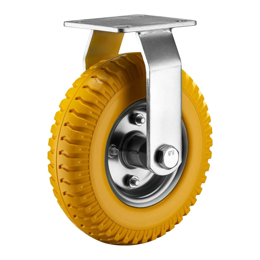 Wiltec Bockrolle Transportrolle in Gelb, Durchmesser: 22,5 cm, Breite: 5,8 cm - Bild 2
