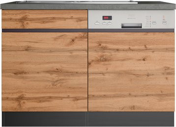 HELD MÖBEL Spülenzentrum Tampa in Braun und Grau, modernes Küchenmöbel aus Holzwerkstoff, B/H/T: 120 x 86 x 60 cm - Bild 1
