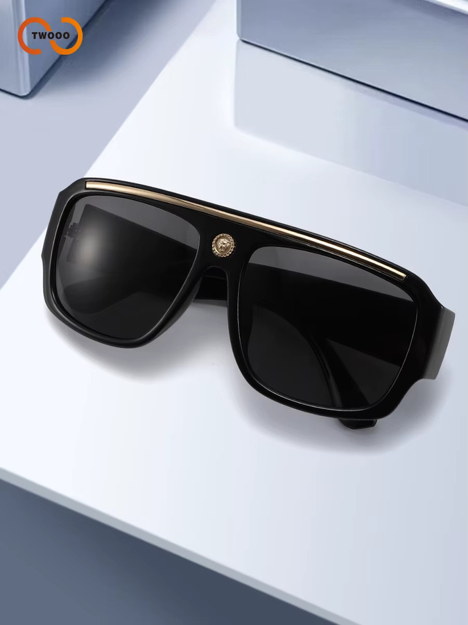 TWOOO Sonnenbrille, Quadratisch, Vollrand, Kunststoff, Schwarz, Unisex - Bild 3
