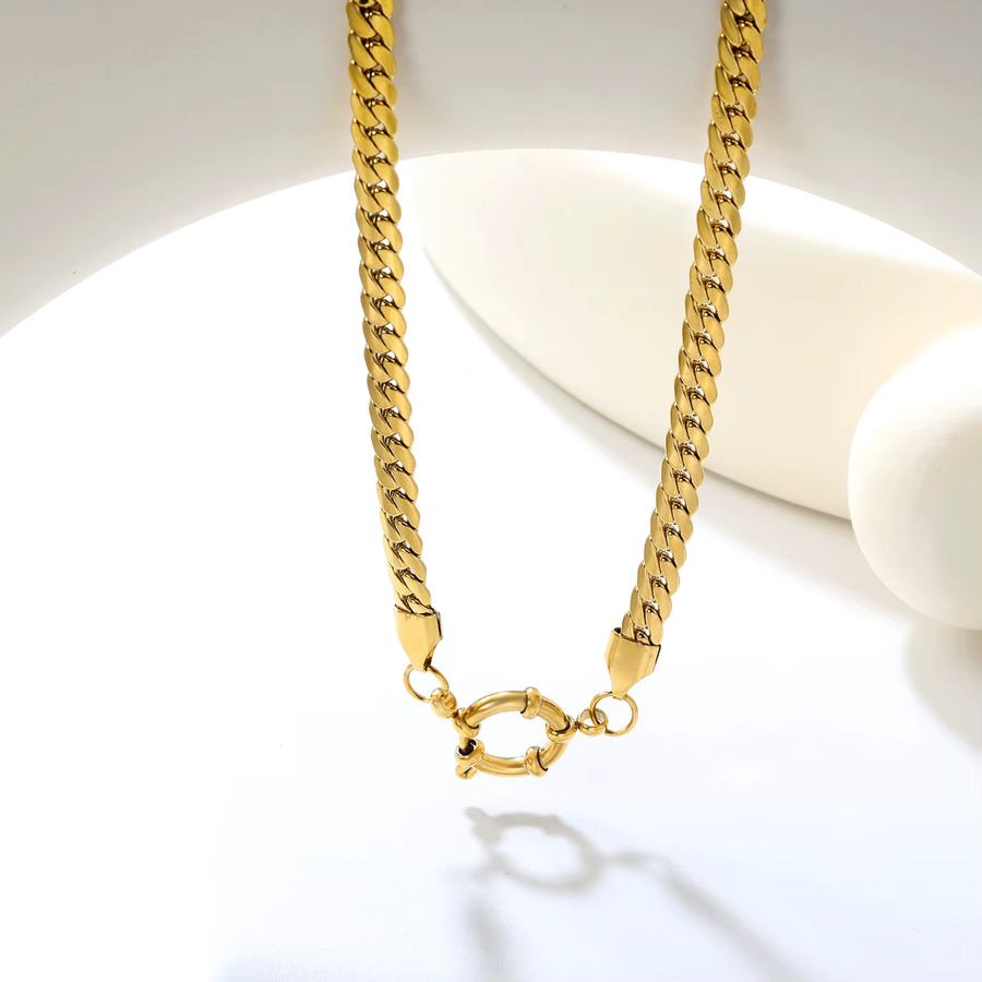 LUXUSTEEL Halskette, Edelstahl, 18K vergoldet, Gold, Unisex - Bild 1