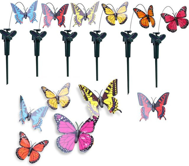 TOP-MAX Solar Garten Schmetterling bunte flatternde Ornamente wasserdicht - Bild 1