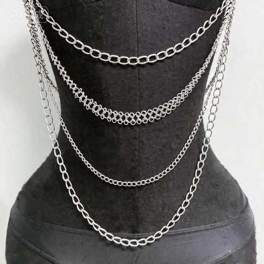 AKYZO Choker-Halskette, Gold, Damen, Gothic - Bild 3